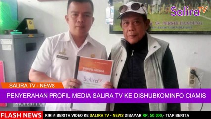 Penyerahan Profil Media Salira TV ke Dishubkominfo Ciamis