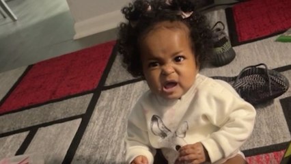 Baby Looks Disgusted When She Accidentally Touches Dad's Bare Feet | Happily TV
