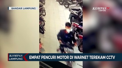 Terekam CCTV, Empat Pencuri Beraksi di Warnet, Satu Motor dan Helm Pengunjung Raib!