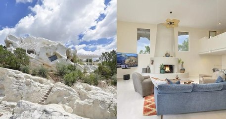 Cette maison nichée sur un flanc de falaise se confond avec la roche et est en vente pour moins d'1 million d'euros