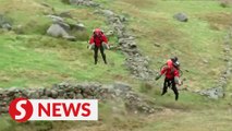 Jet suit paramedic takes on UK wind and rain