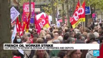French oil worker strike: CGT votes to extend blockade at refineries and depots
