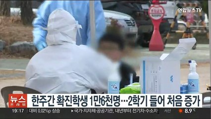 한주간 확진 학생 1만6천명…2학기 들어 처음 증가