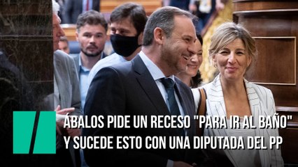 Ábalos pide un receso "para ir al baño" y sucede esto con una diputada del PP