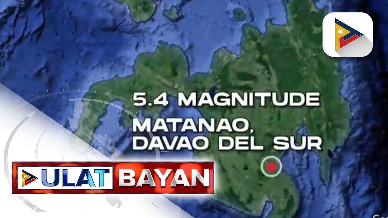 Matanao, Davao Del Sur, niyanig ng magnitude 5.4 na lindol