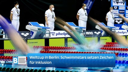 Weltcup in Berlin: Schwimmstars setzen Zeichen für Inklusion