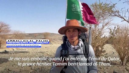 Mondial de football: un supporter saoudien en randonnée vers le Qatar