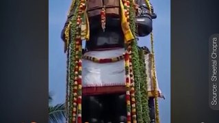 37 Feet Hanuman Statue Installed On The Back Of Kollidam River At Melur in Srirangam