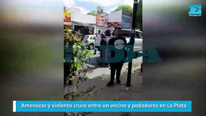 Amenazas y violento cruce entre un vecino y podadores en La Plata