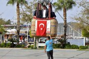 Muğla kültür sanat haberleri | Fethiye'de muhtarlar ilk defa sıcak hava balonuna bindi