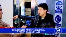 Miraflores: tres delincuentes roban joyería recién inaugurada