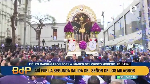 Fe y devoción: Señor de los Milagros sale por segunda vez en medio de cánticos y aplausos