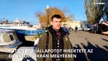 Vlagyimir Putyin hadiállapotot hirdetett a négy annektált ukrán megyében