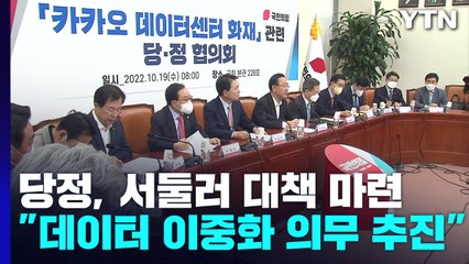 당정 "데이터 이중화 의무 추진"...입법 전 선제조치 / YTN