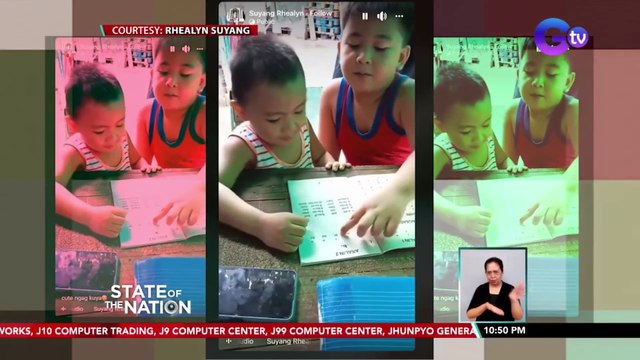 Batang nagtuturo ng abakada sa bunsong kapatid, pinusuan ng netizens | SONA