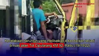 Kecelakaan Beruntun di Tol Cipularang KM 92 Libatkan 4 Kendaraan