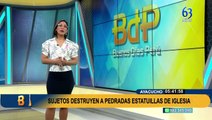 Ayacucho: destruyen a pedradas imágenes religiosas y estatuillas de iglesia Santo Domingo