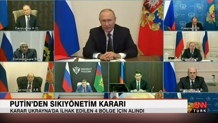 İlhak edilen 4 bölge için Rusya'dan sıkıyönetim kararı