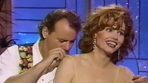 Moment Bill Murray repeatedly touches Geena Davis in resurfaced 1990 interview