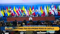 Congreso mostró diferentes reacciones tras el respaldo de la OEA a Pedro Castillo