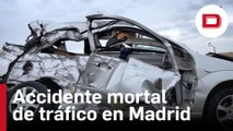 Fallece una conductora en un accidente de tráfico con dos camiones implicados, Paracuellos de Jarama