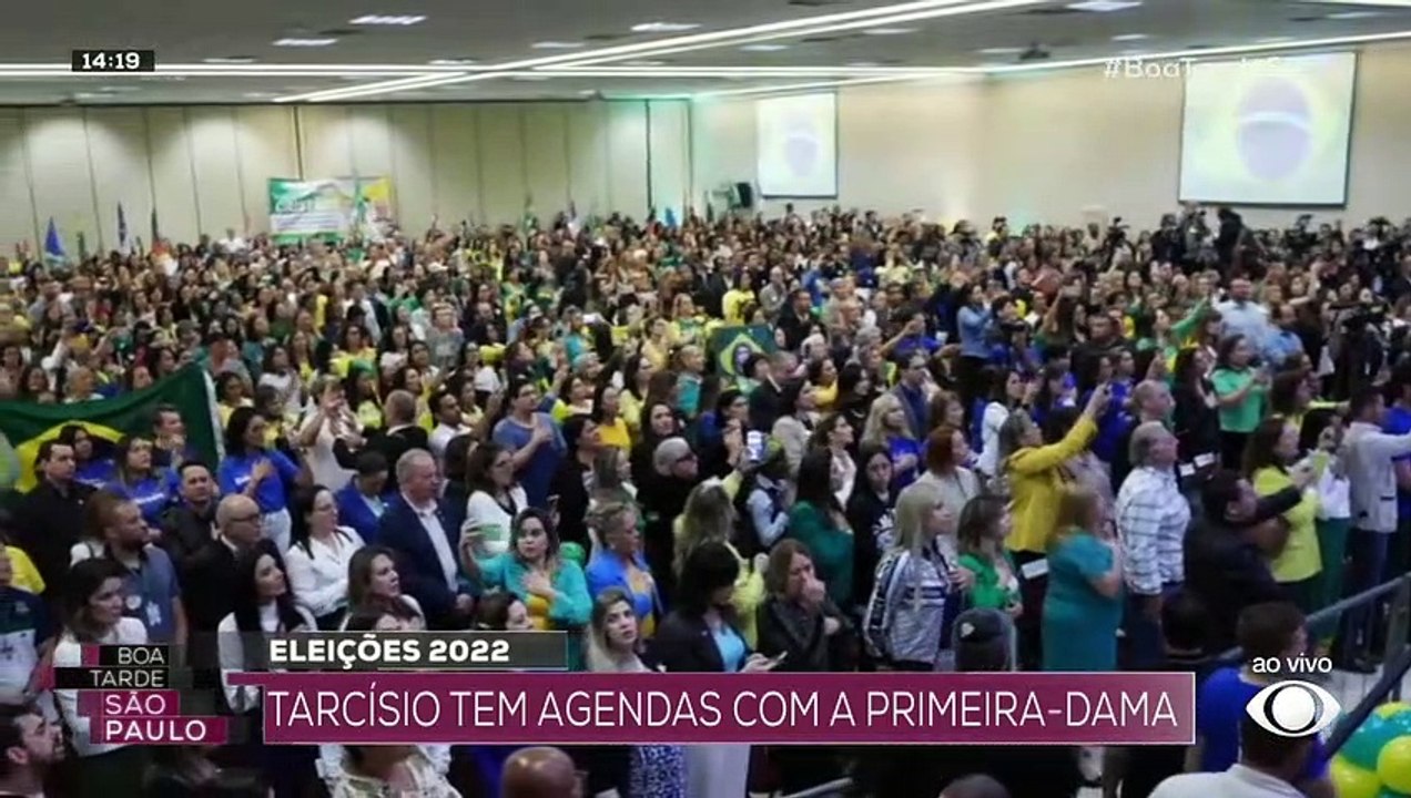 Tarcísio tem agendas com a primeira-dama 19/10/2022 15:15:29