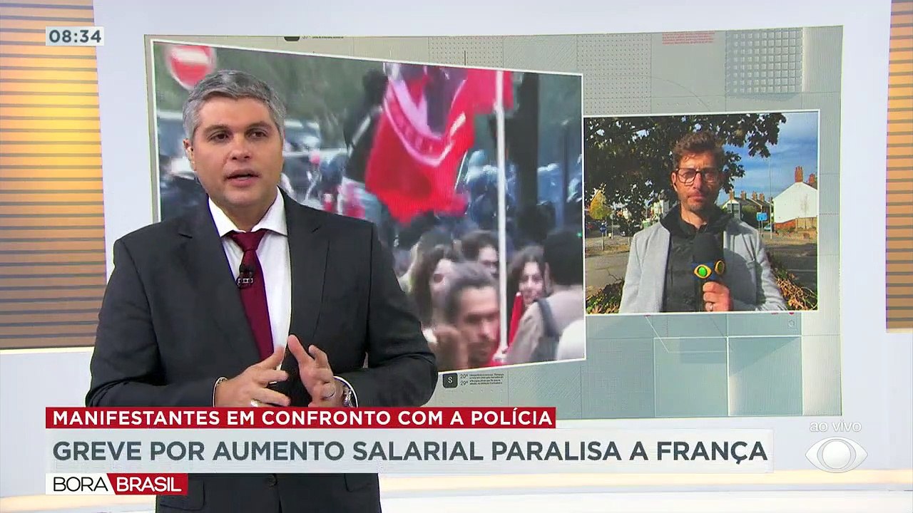 Confronto com a polícia: greve por aumento salarial paralisa a França 19/10/2022 15:21:39