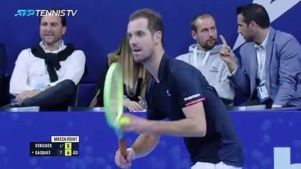 Anvers - Un passing génial de revers, la superbe balle de match remportée par Richard Gasquet