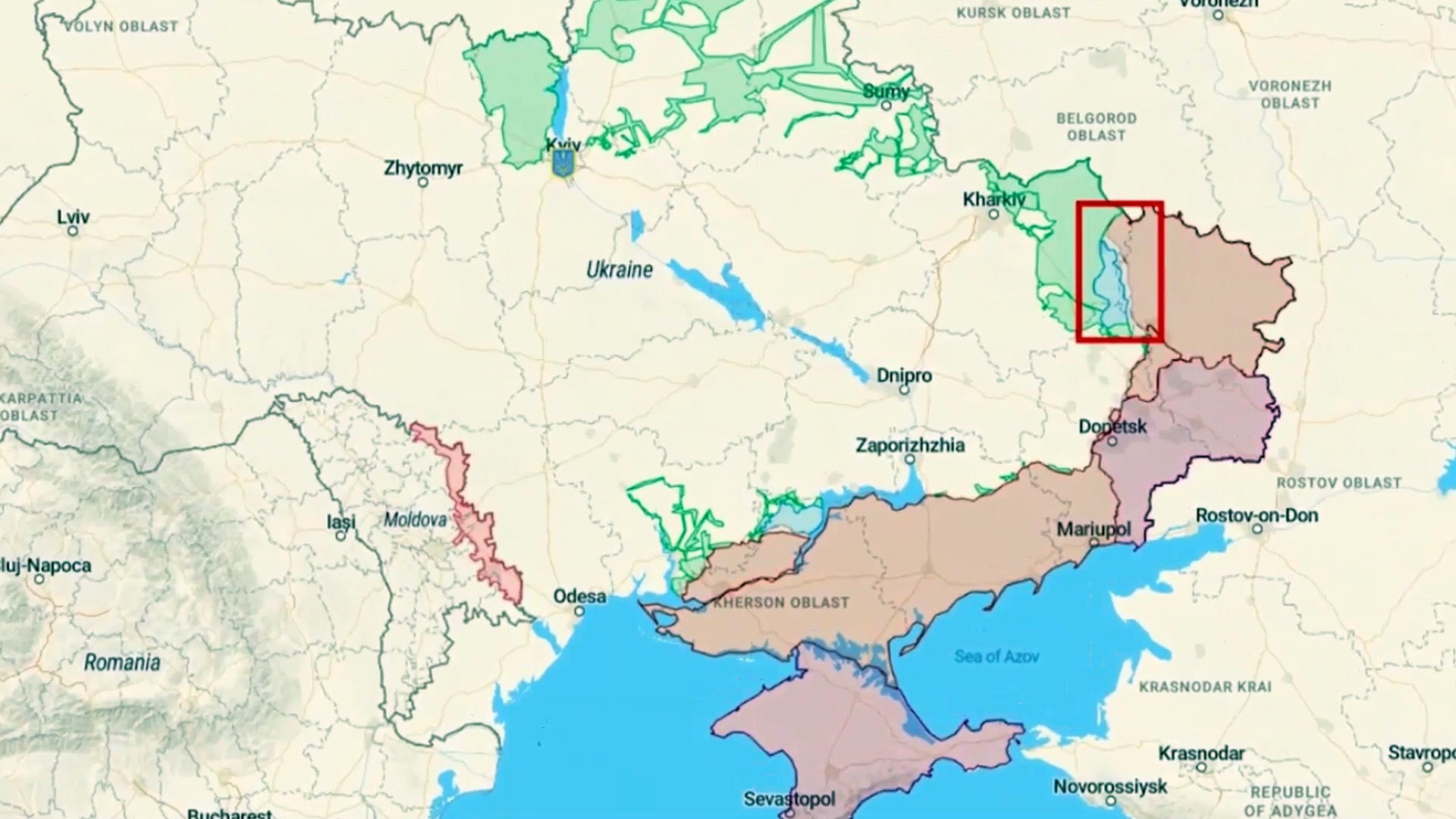 Day 238 Ukraine War Map