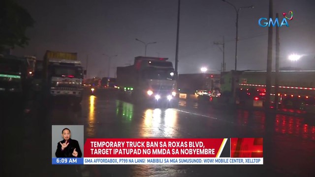 Temporary truck ban sa Roxas Blvd, target ipatupad ng MMDA sa Nobyembre | UB
