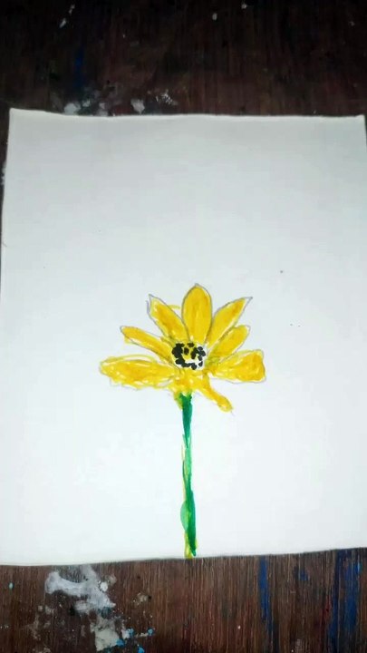 Easy flower drawing