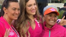 Cientos de venezolanas se manifiestan de rosa por la lucha contra el cáncer de mama