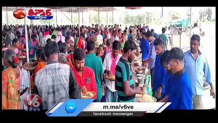 Everyday Dasara FestivalTo Munugodu People,Political PartiesDistributing Liquor And Food|V6 Teenmaar