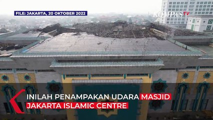 Penampakan Udara Masjid Jakarta Islamic Centre Pasca Kebakaran, Kubah Ambruk dan Hangus Terbakar