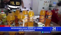 Comas y Ate: policía interviene locales donde se vendían licores adulterados