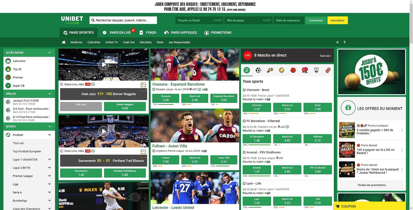 7 MATCH FOOT DU JEUDI 20 OCTOBRE 2022