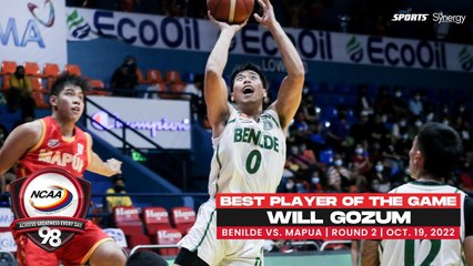NCAA Season 98 | Best Player: Will Gozum (Benilde vs Mapua) | Men's Basketball Tournament Round 2