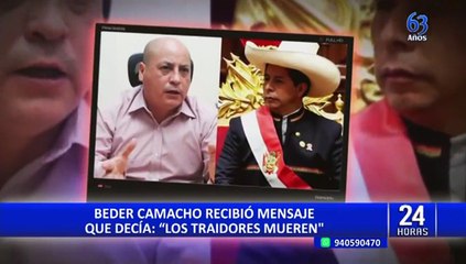 Beder Camacho denuncia haber recibido amenazas de muerte
