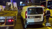Feci kaza: Otomobilin motoru yola düştü