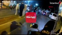 Bayrampaşa'da motosikletin çarptığı kadın midibüsün altına girdi