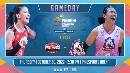 GAME 1 OCTOBER 20, 2022 | CHERY TIGGO CROSSOVERS vs AKARI CHARGERS | 2022 PVL REINFORCED CONFERENCE