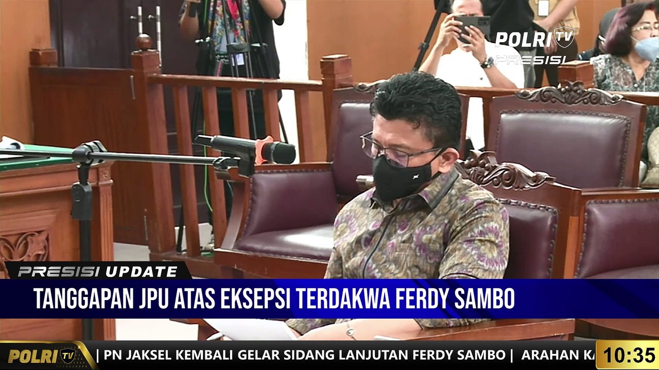 Sidang Tanggapan JPU Atas Eksepsi Terdakwa Ferdy Sambo