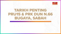 [INFOGRAFIK] Tarikh Penting PRU15 & PRK DUN N.66 Bugaya, Sabah