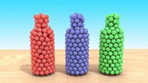 Learn colors with painted plastic balls – Educational cartoon for toddlers