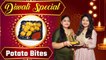 Diwali Recipes: Diwali Snacks Potato Bites | दीवाली पर घर पर बनाएं Snacks Recipe | Boldsky *Food