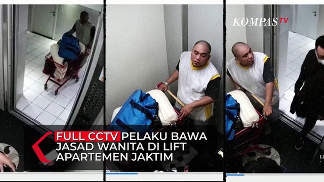 Full CCTV Pelaku Bawa Jasad Wanita di Lift Apartemen yang Ditemukan di Kolong Tol Becak Kayu