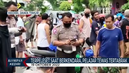 Tergelincir Saat Berkendara, Seorang Pelajar Tewas Tertabrak Motor