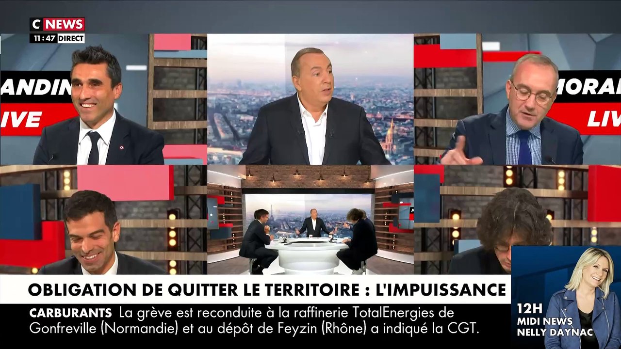 Morandini Live: Le député de la majorité Jean-Carles Grelier provoque la polémique en révélant qu'il y a 700.000 personnes avec des "obligations de quitter le territoire" en France - VIDEO