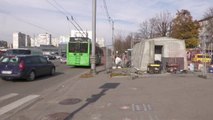 Járkov construye refugios de hormigón para proteger a sus ciudadanos
