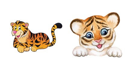 Tiger graphics. creative design. funny styles